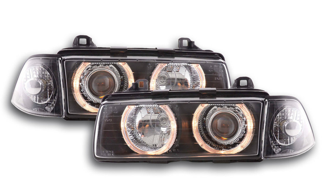 Faruri Angel Eyes compatibile cu BMW E36 Seria 3 Coupe Cabrio