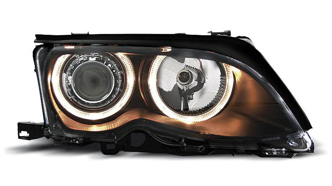 Faruri Angel Eyes compatibile cu BMW E46 Seria 3