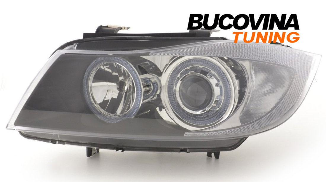 FARURI ANGEL EYES COMPATIBILE CU BMW E90/ E91 (05-11) BLACK DEPO