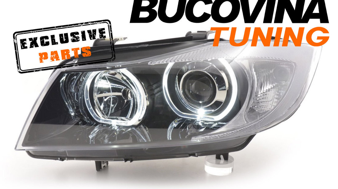 FARURI ANGEL EYES COMPATIBILE CU BMW E90/ E91 (05-11) BLACK