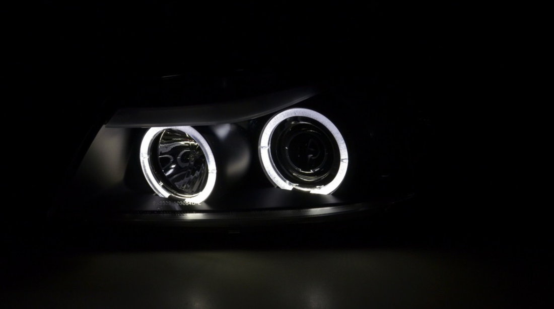 Faruri Angel Eyes compatibile cu BMW E90 seria 3