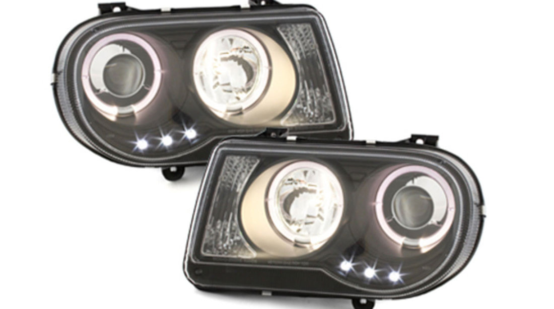 Faruri Angel Eyes compatibile cu Chrysler 300C (04-08)