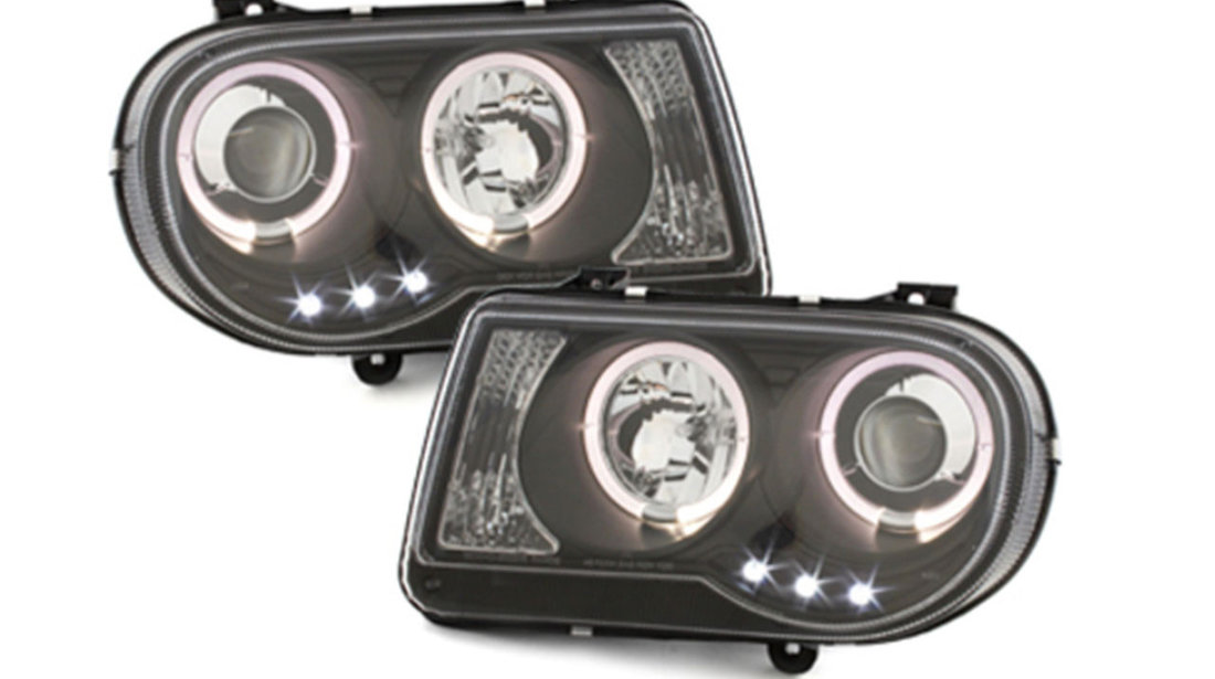 Faruri Angel Eyes compatibile cu Chrysler 300C (04-08)