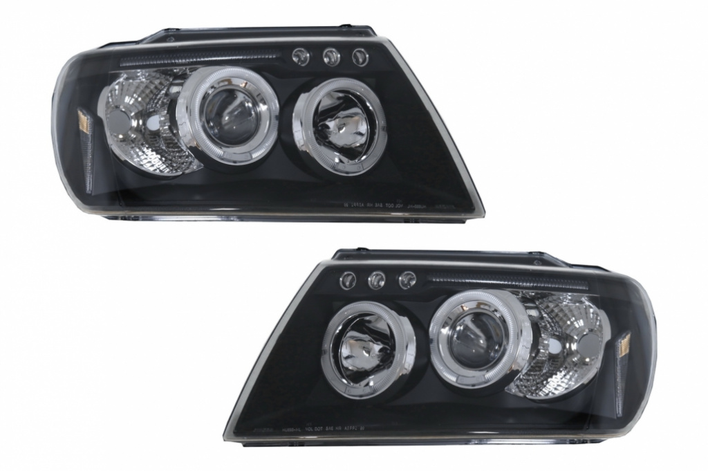 Faruri Angel Eyes compatibile cu Jeep Grand Cherokee (1999-2004) Negru HLJEGC4