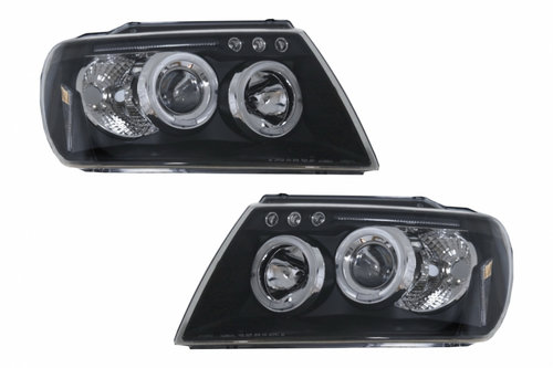 Faruri Angel Eyes compatibile cu Jeep Grand Cherokee (1999-2004) Negru HLJEGC4