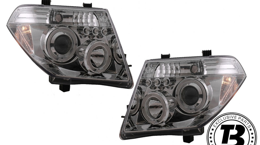 Faruri Angel Eyes compatibile cu Nissan Navara D40 (04-09)