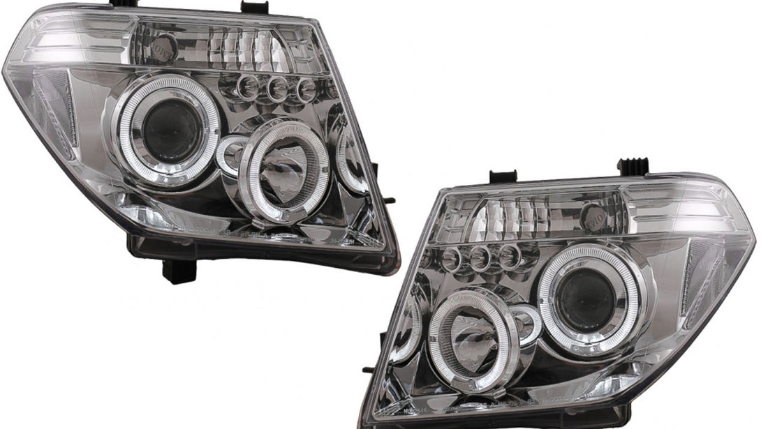 Faruri Angel Eyes compatibile cu Nissan Navara D40 (04-09)