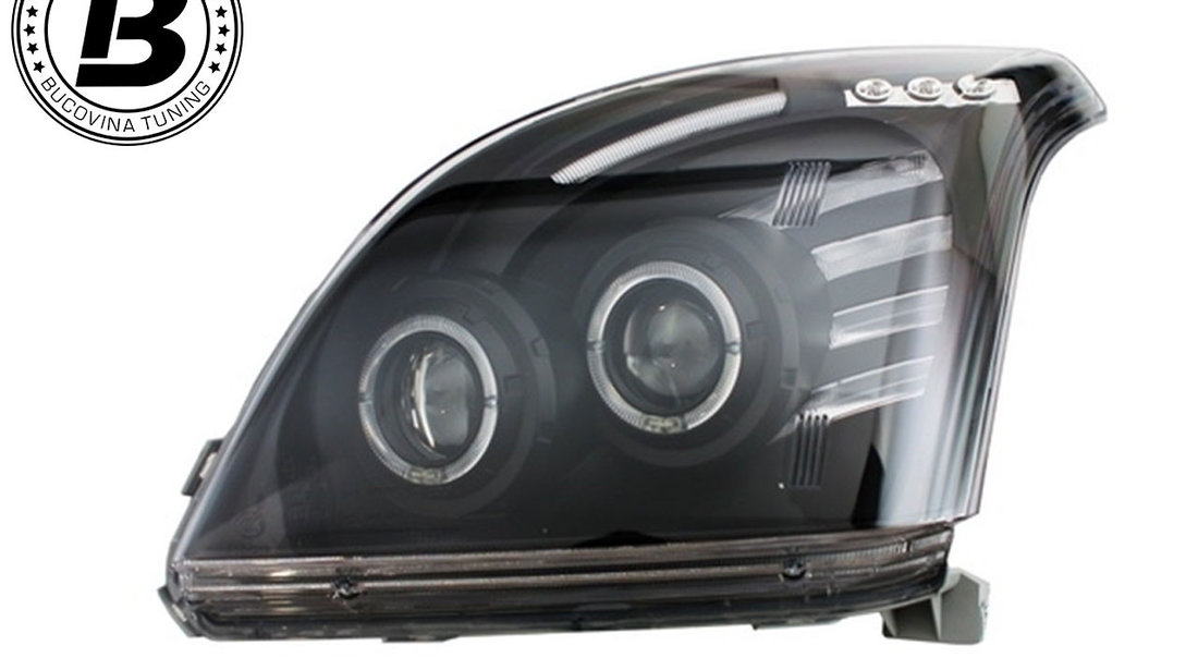 Faruri Angel Eyes compatibile cu Toyota Land Cruiser FJ120 (03-09)