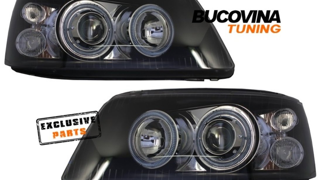 FARURI ANGEL EYES COMPATIBILE CU VOLKSWAGEN TRANSPORTER T5 (03-09) NEGRU