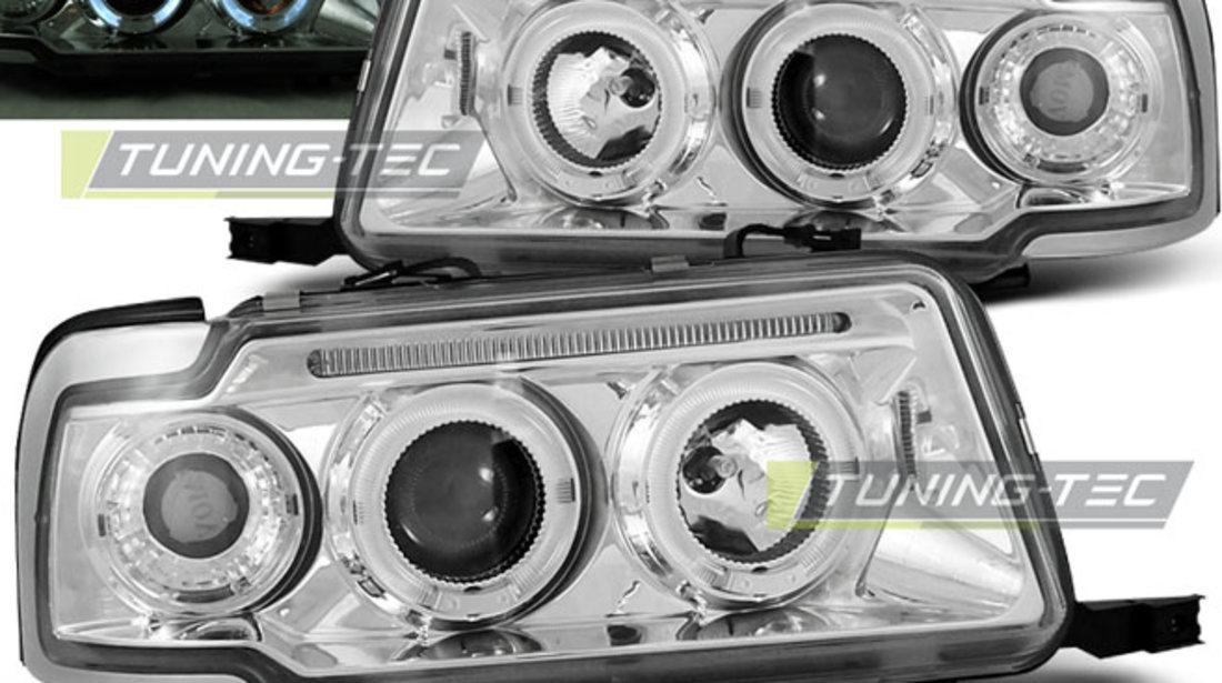 Faruri ANGEL EYES Crom look compatibila AUDI 80 B4 09.91-04.96