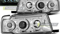 Faruri ANGEL EYES Crom look compatibila AUDI 80 B4...