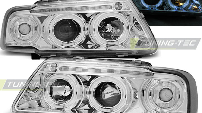 Faruri ANGEL EYES Crom look compatibila AUDI A3 8L 08.96-08.00