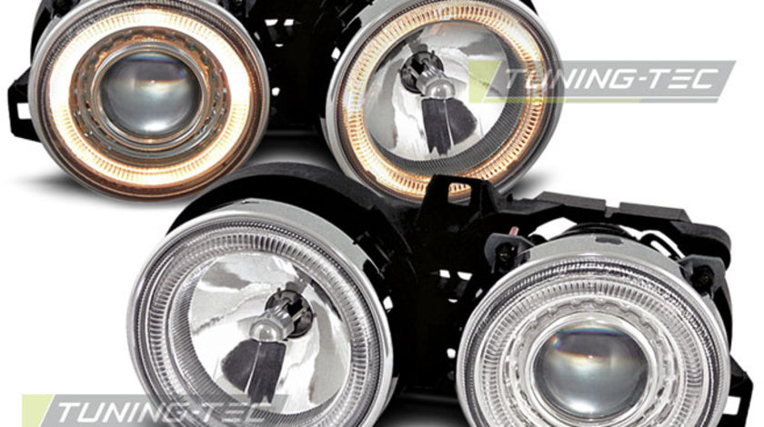 Faruri ANGEL EYES Crom look compatibila BMW E30 11.82-06.94