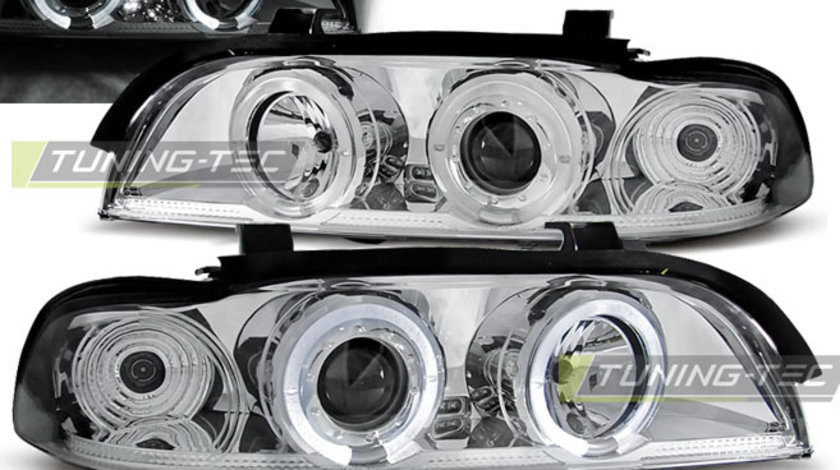 Faruri ANGEL EYES Crom look compatibila BMW E39 09.95-05.03