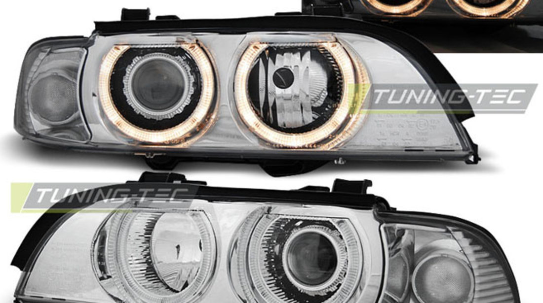 Faruri ANGEL EYES Crom look compatibila BMW E39 09.95-06.03