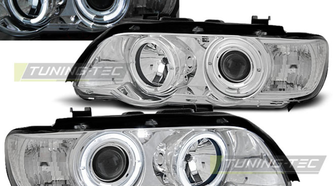 Faruri ANGEL EYES Crom look compatibila BMW X5 E53 09.99-10.03