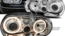 Faruri ANGEL EYES Crom look compatibila VW GOLF 4 ...