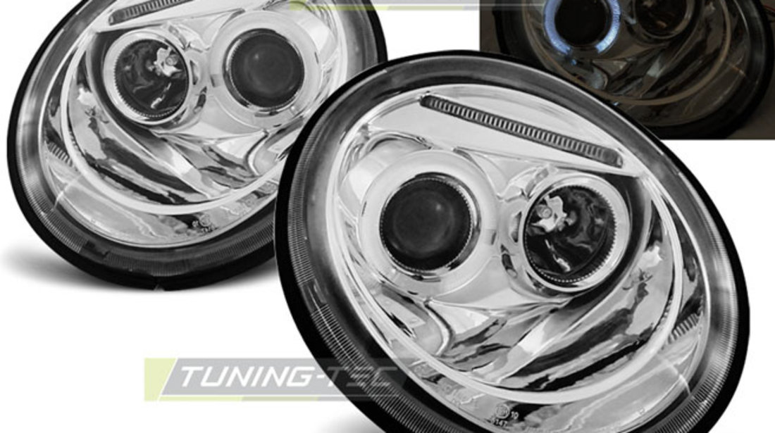 Faruri ANGEL EYES Crom look compatibila VW NEW BEETLE 10.98-05.05