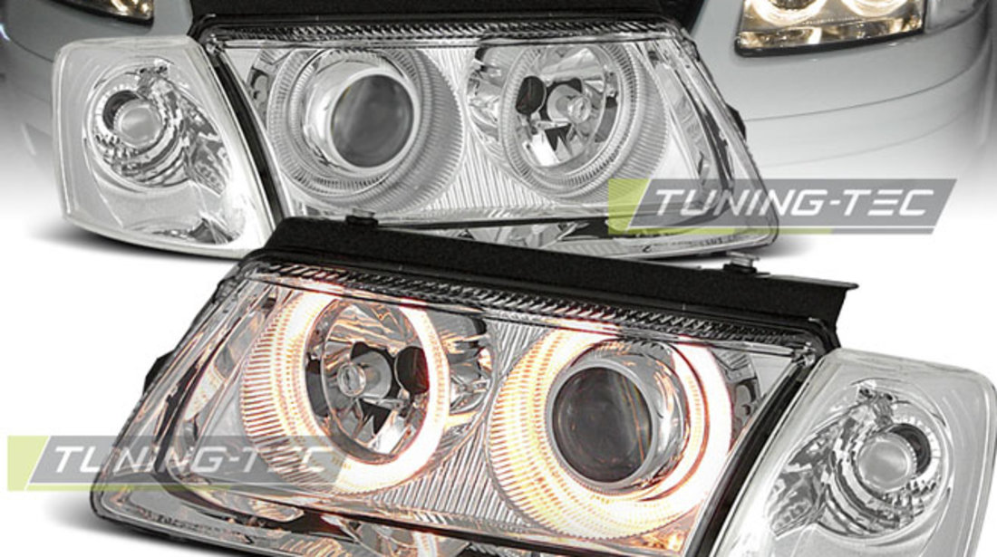 Faruri ANGEL EYES Crom look compatibila VW PASSAT B5 3B 11.96-08.00