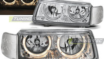 Faruri ANGEL EYES Crom look compatibila VW PASSAT ...