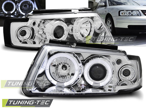 Faruri ANGEL EYES Crom look compatibila VW PASSAT B5 3B 11.96-08.00