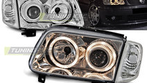 Faruri ANGEL EYES Crom look compatibila VW POLO 6N...