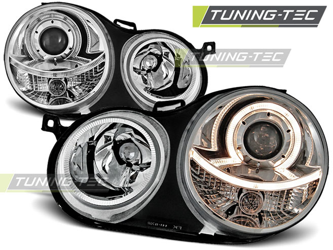 Faruri ANGEL EYES Crom look compatibila VW POLO 9N 11.01-04.05