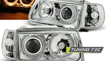 Faruri ANGEL EYES Crom look compatibila VW POLO 6N...