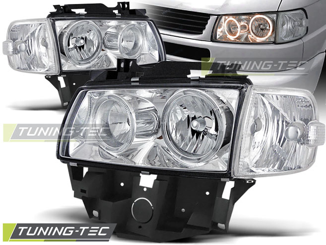 Faruri ANGEL EYES Crom look compatibila VW T4 08.96-03.03 BUS