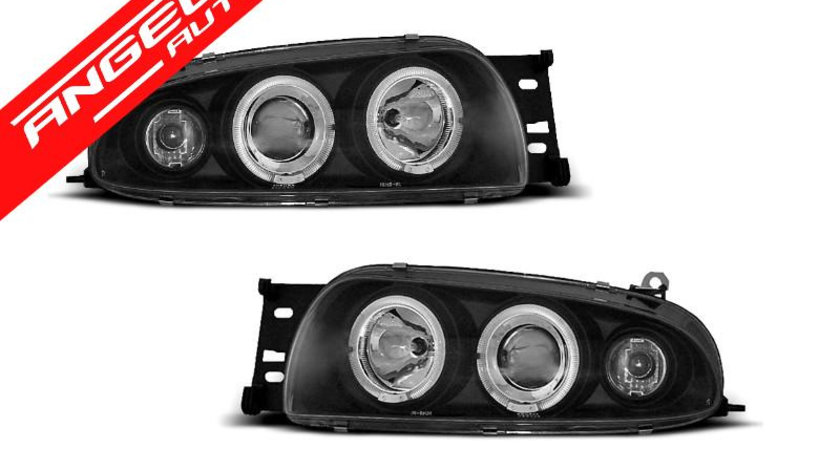 Faruri Angel Eyes FORD FIESTA 1995-1999 Negru