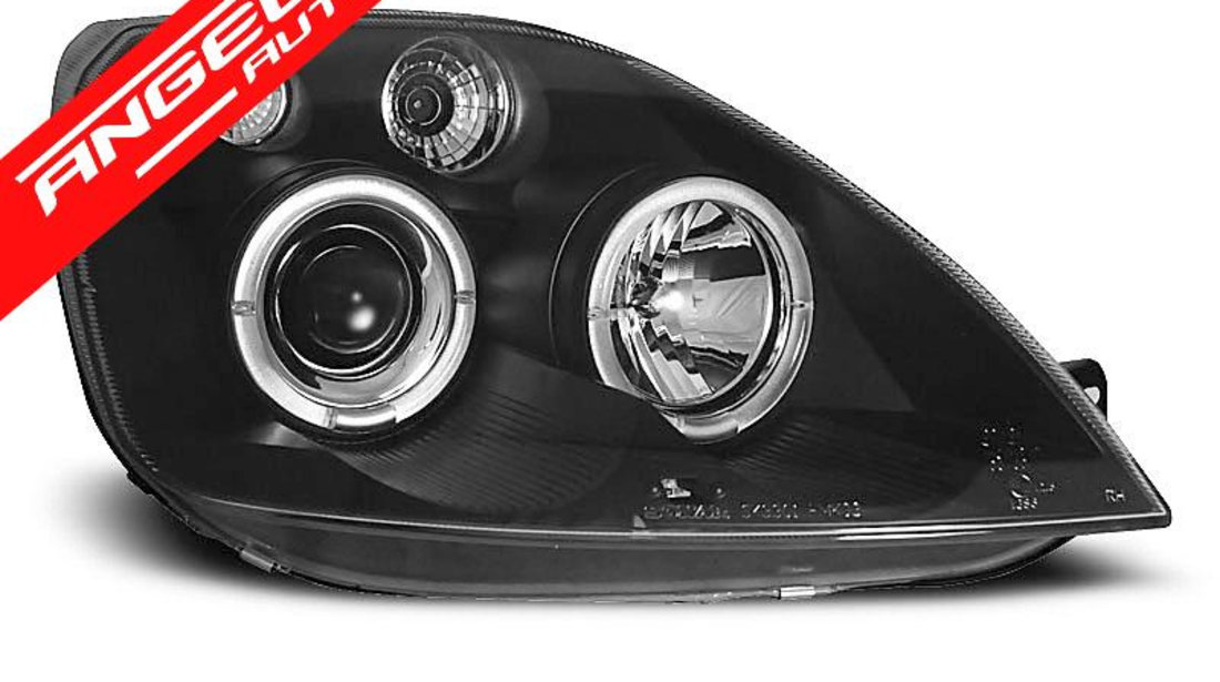 Faruri Angel Eyes FORD FIESTA MK6 2002-2005 Negru