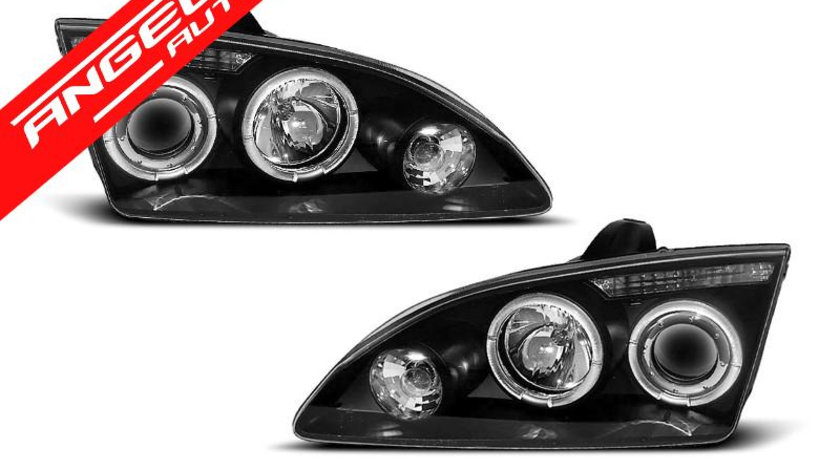 Faruri Angel Eyes Ford Focus II 2004-2008 Negru