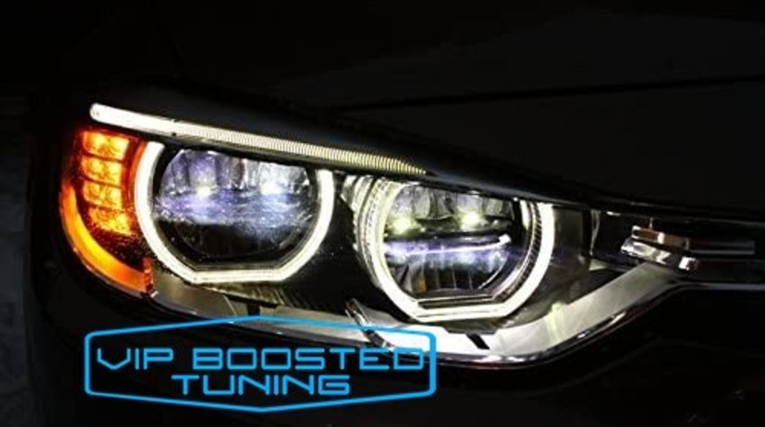 Faruri Angel Eyes Full LED BMW Seria 3 F30 F31 conversie la LED