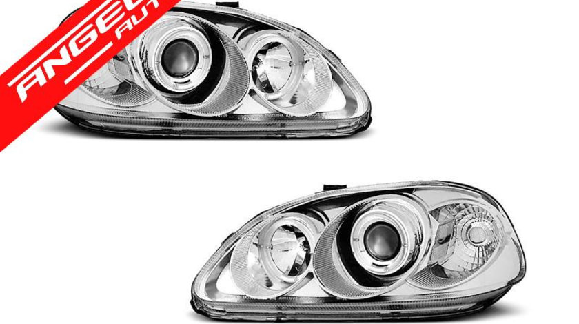 Faruri Angel Eyes Honda Civic 1995-1999 Chrome Design