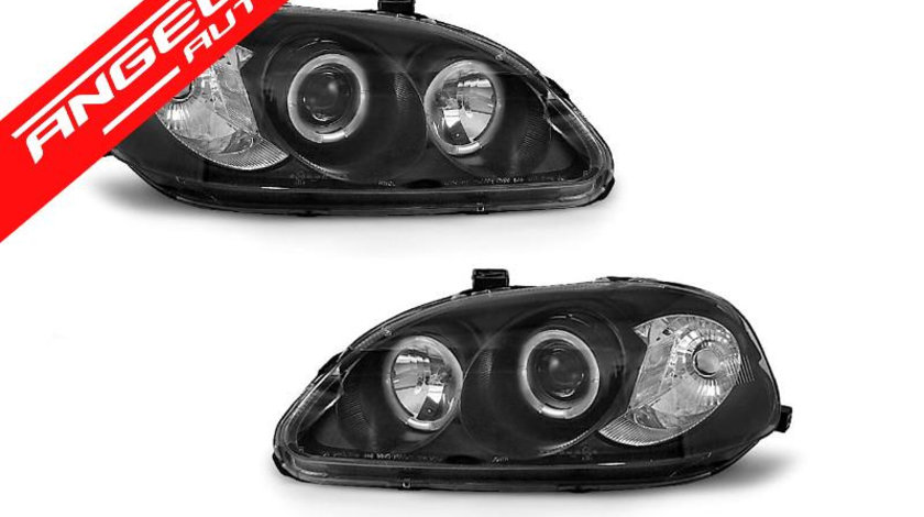 Faruri Angel Eyes HONDA CIVIC 1999-2001 Black