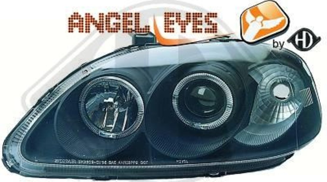 FARURI ANGEL EYES HONDA CIVIC FUNDAL BLACK - COD 5207280