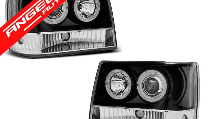 Faruri Angel Eyes Jeep Grand Cherokee 1993-1998 Negru