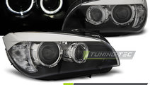 Faruri ANGEL EYES LED BLACK compatibila BMW X1 E84...