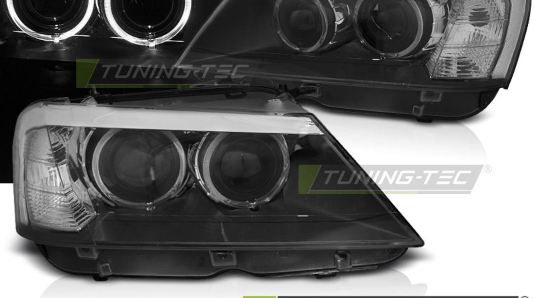 Faruri ANGEL EYES LED BLACK compatibila BMW X3 F25 10-07.14