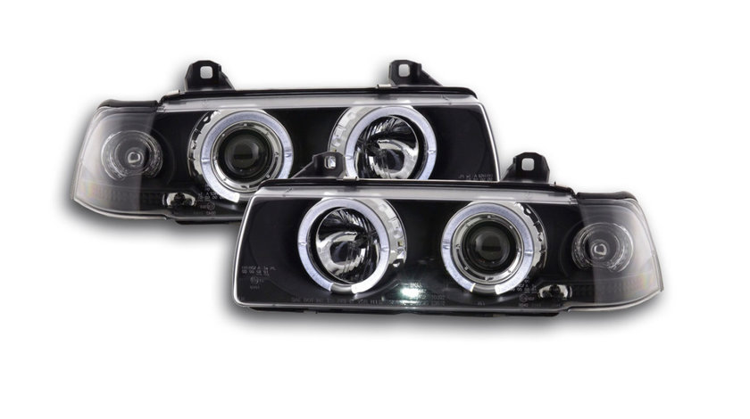 FARURI ANGEL EYES LED BMW E36 LIMOUSINE (92-98) FUNDAL NEGRU