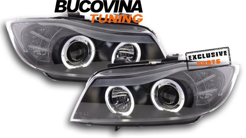 FARURI ANGEL EYES LED BMW E90/ E91 (05-11) BLACK