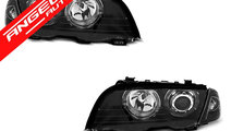 Faruri ANGEL EYES LED BMW Seria 3 E46 98-01 Negru