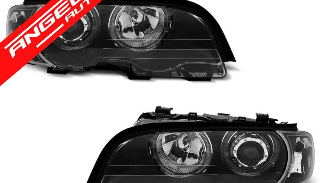 Faruri ANGEL EYES LED BMW Seria 3 E46 COUPE 99-03 Negru