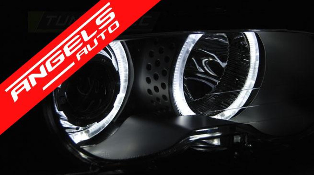 Faruri ANGEL EYES LED BMW Seria 3 E46 COUPE 99-03 Negru