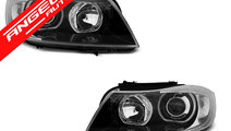 Faruri Angel Eyes LED BMW Seria 3 E90/E91 2005-201...