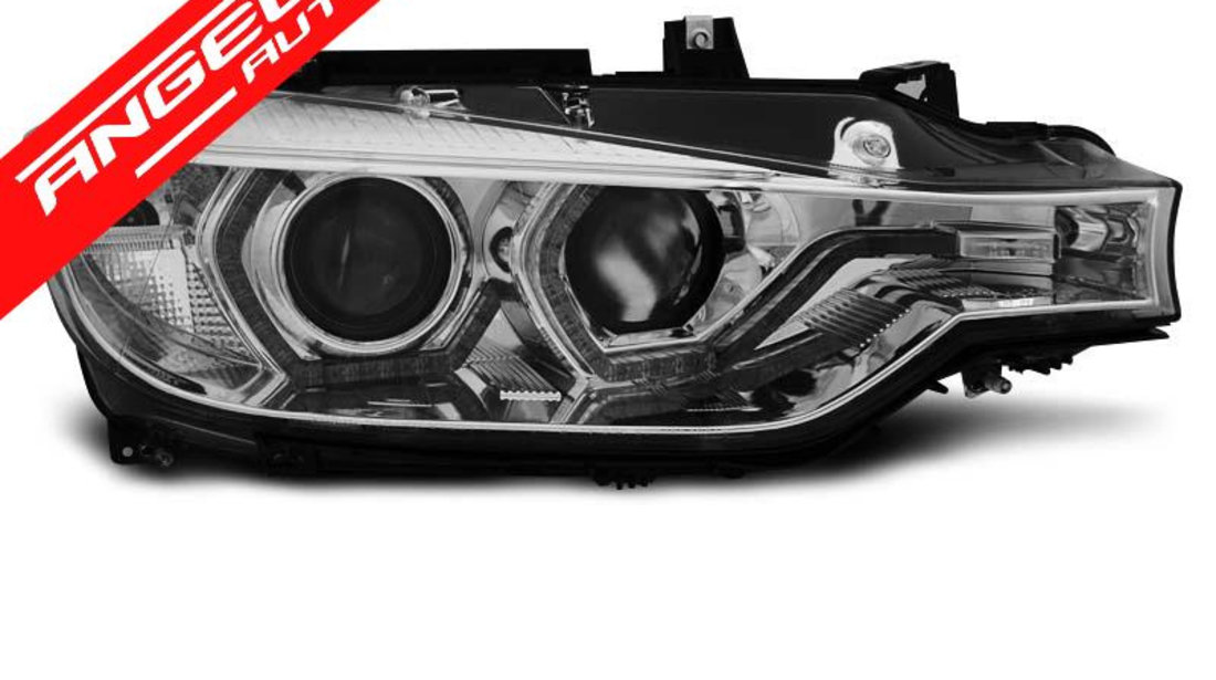 Faruri ANGEL EYES LED BMW Seria 3 F30/F31 11-15 CHROME