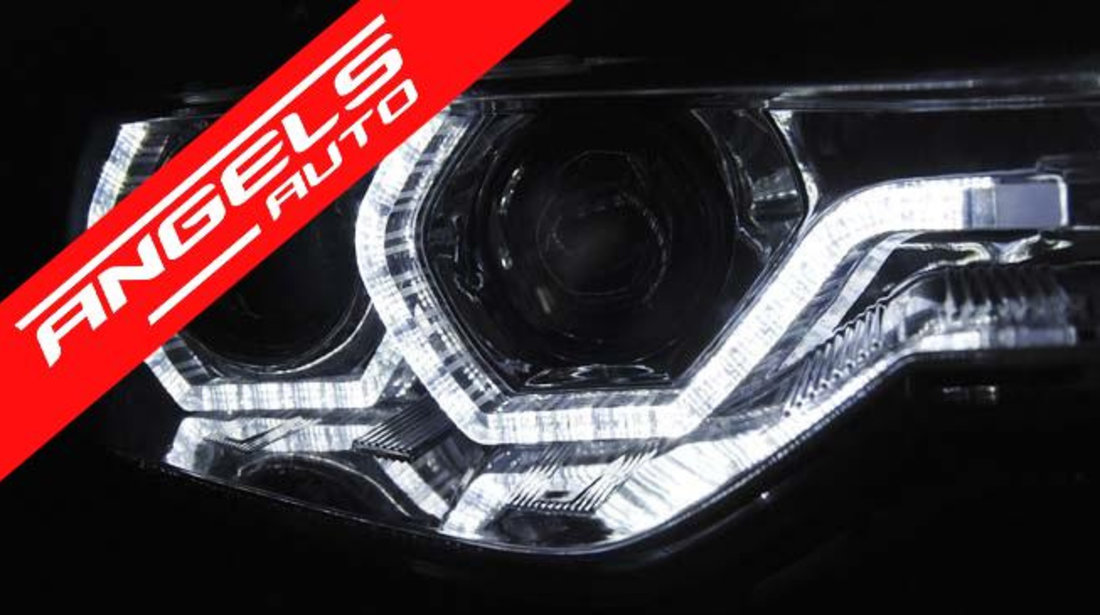 Faruri ANGEL EYES LED BMW Seria 3 F30/F31 11-15 CHROME