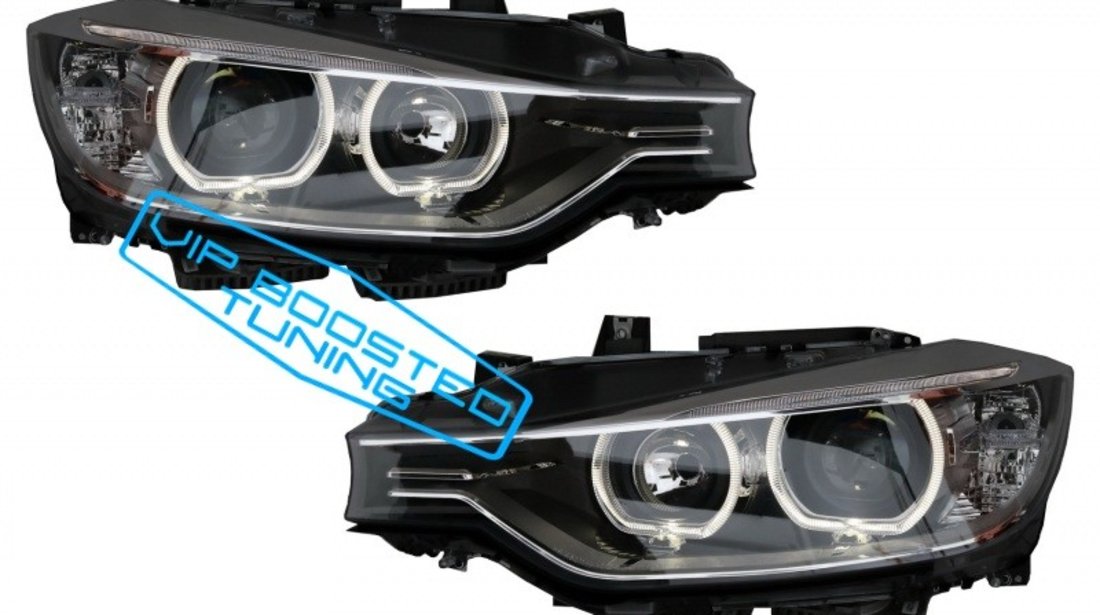 Faruri Angel Eyes LED BMW Seria 3 F30 F31 (2011-2015) OEM Xenon look