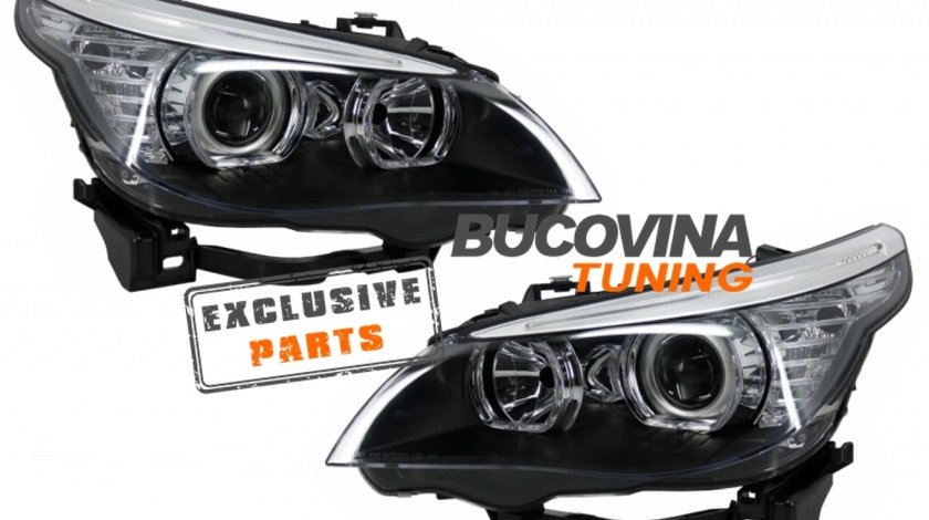 Faruri Angel Eyes LED BMW seria 5 E60 (2005-2007)
