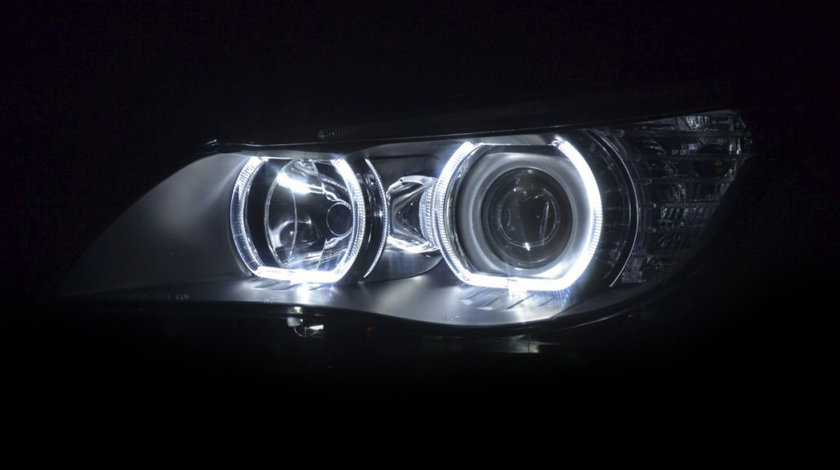 Faruri Angel Eyes LED BMW seria 5 E60